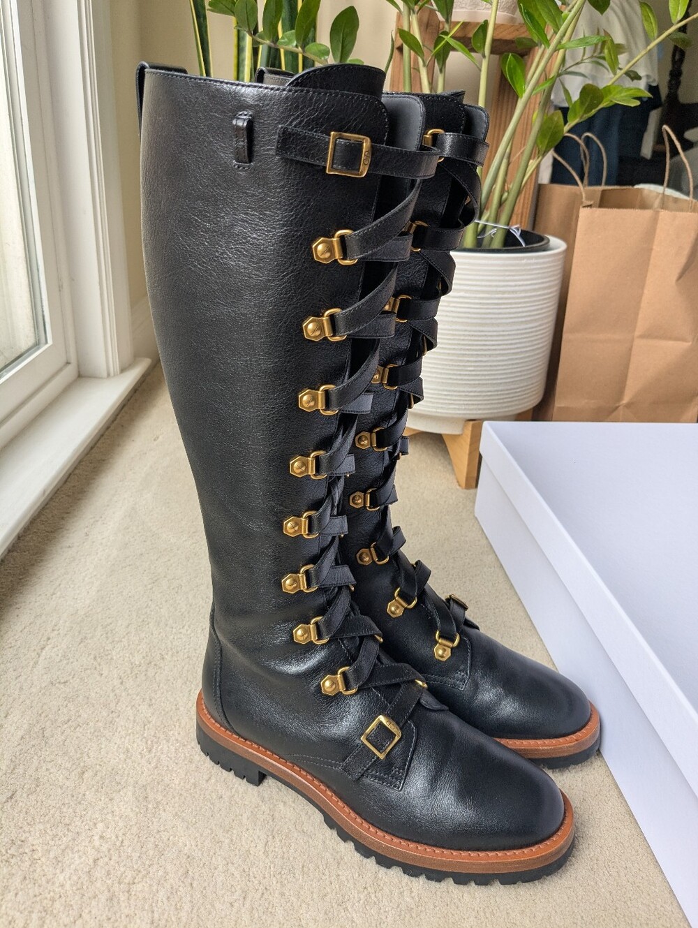 Christian Dior Wildior Leather Combat Boots - size 36.5 - Picture 3 of 13